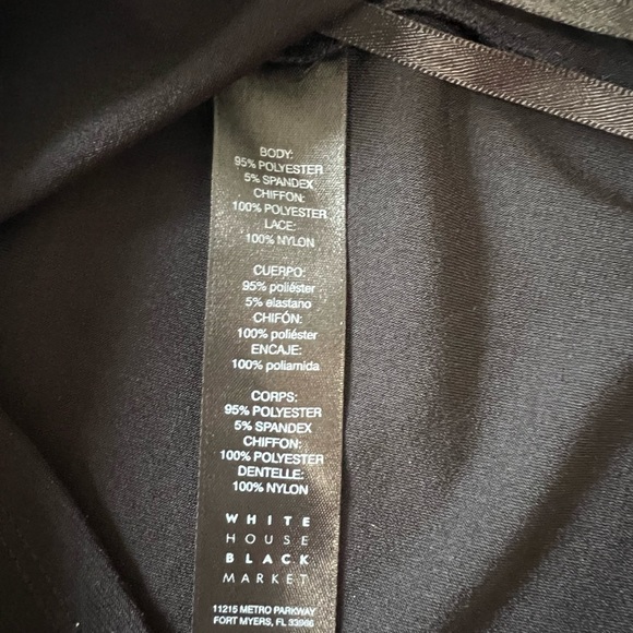 WHBM - Black Lace Top With Bell Sleeves - Size Medium - Picture 13 of 13